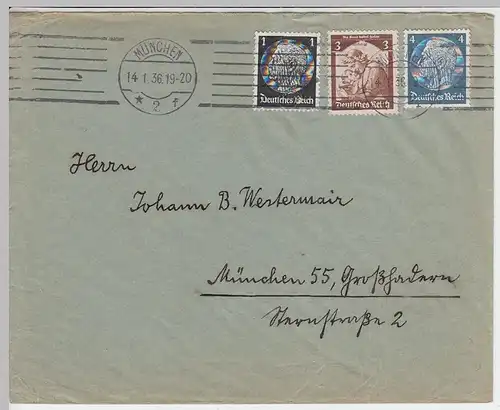 (B1185) Bedarfsbrief DR, Stempel München 1936