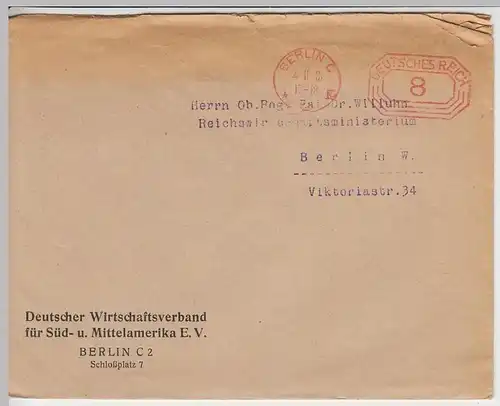(B1277) Bedarfsbrief DR, Freistempel Berlin C, 1937