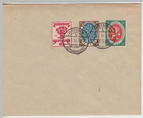 (B1313) Brief DR, Sonderst. Weimar - Nationalversammlung 1919, Mi 107-109