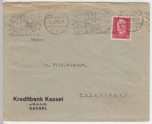 (B1342) Bedarfsbrief DR, Kreditbank Kassel, 1923