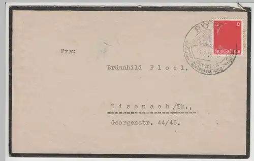 (B2309) Bedarfsbrief DR, Stempel Rötha 1943