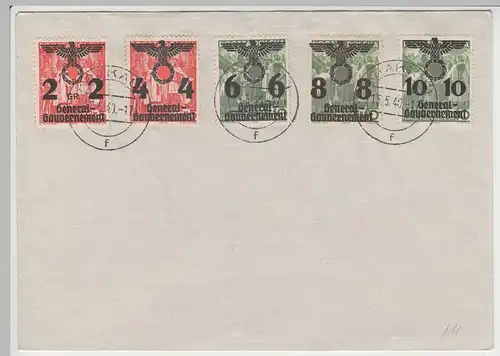 (B2305) Bedarfsbrief Generalgouvernement, Stempel Krakau 1940