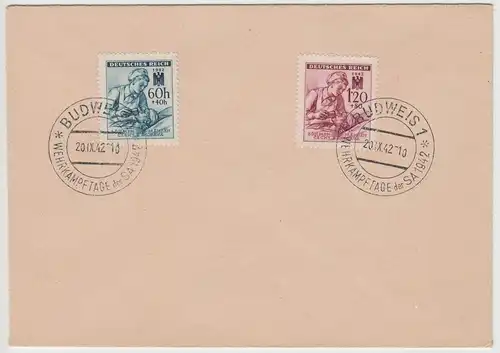 (B2304) Bedarfsbrief DR, Sonderstempel Budweis 1, 1942