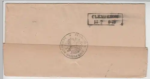 (B2251) Bedarfsbrief Nachnahme, Stempel Demmin 1881