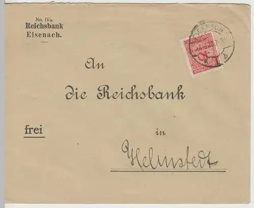 (B2235) Bedarfsbrief Deutsches Reich INFLA, Reichsbank Eisenach 1923