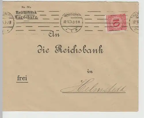 (B2225) Bedarfsbrief Deutsches Reich INFLA, Reichsbank Magdeburg 1924