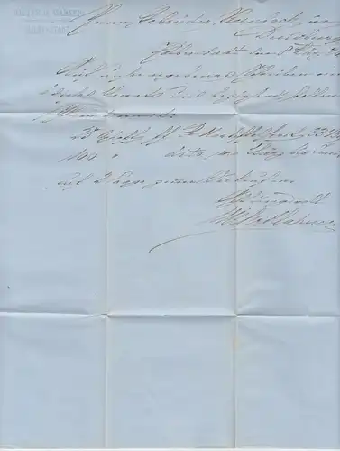 (B2172) Bedarfsbrief Norddeutscher Bund, Stempel Halberstadt 1870