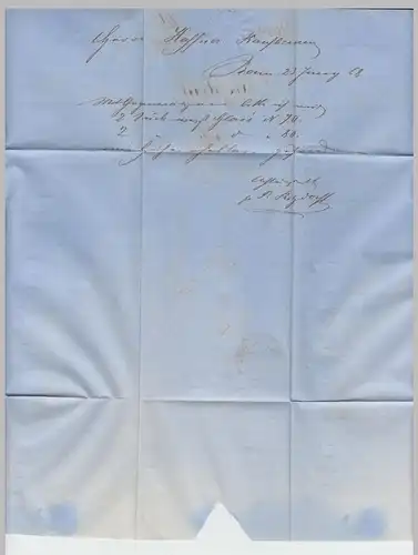 (B2156) Bedarfsbrief Norddeutscher Bund, Stempel Bonn 1868