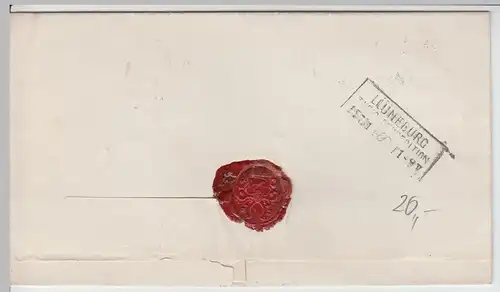 (B2160) Bedarfsbrief Norddeutscher Bund, Rechteckstempel Wernigerode um 1870