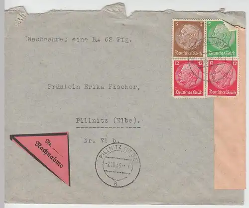 (B2127) Bedarfsbrief Nachnahme Dt. Reich, Stempel Neukirch (Lausitz) 1 1936