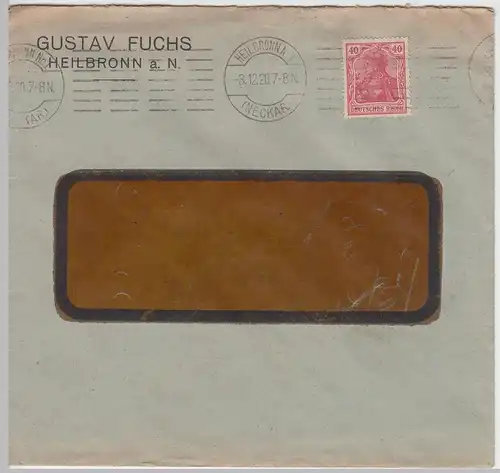 (B2026) Bedarfsbrief Deutsches Reich, Stempel Heilbronn 1920