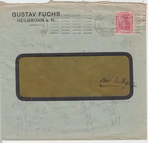 (B2019) Bedarfsbrief Deutsches Reich, Firmen-Umschlag 1921