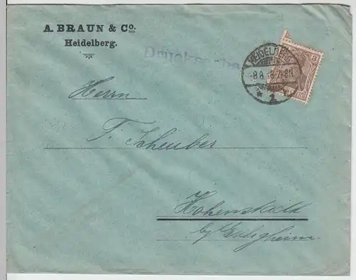 (B1990) Bedarfsbrief Deutsches Reich, Stempel Heidelberg 1918