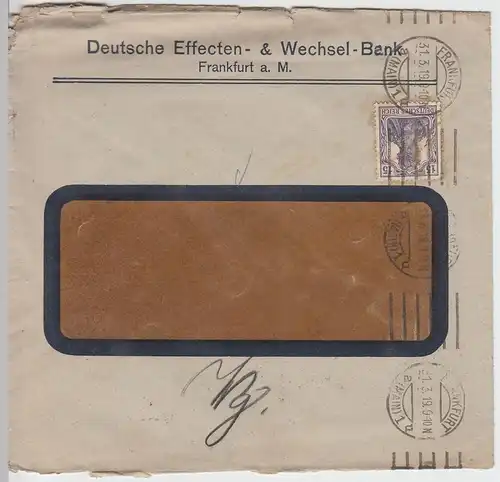 (B1980) Bedarfsbrief Deutsches Reich, Stempel Frankfurt (Main) 1919