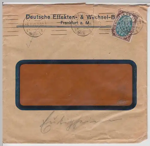 (B1976) Bedarfsbrief Deutsches Reich, Stempel Frankfurt (Main) 1919