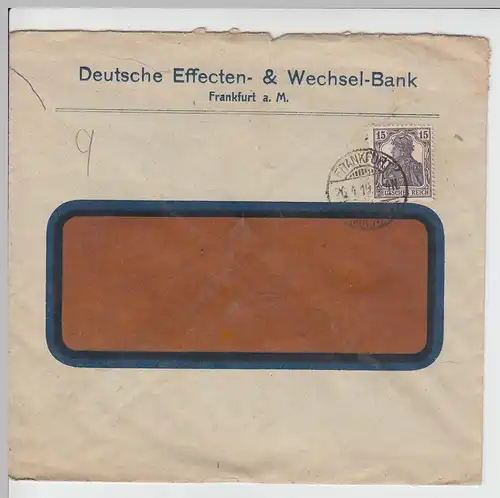 (B1973) Bedarfsbrief Deutsches Reich, Stempel Frankfurt (Main) 1919