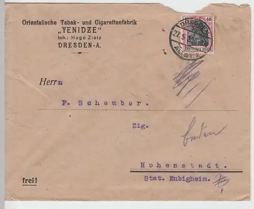 (B1960) Bedarfsbrief Deutsches Reich, Stempel Dresden 1920