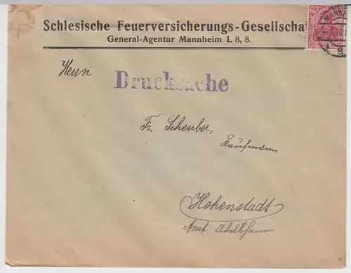 (B1936) Bedarfsbrief Deutsches Reich, Stempel Firmen-Umschlag 1920