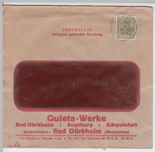 (B1929) Bedarfsbrief Deutsches Reich, Firmen-Umschlag 1921