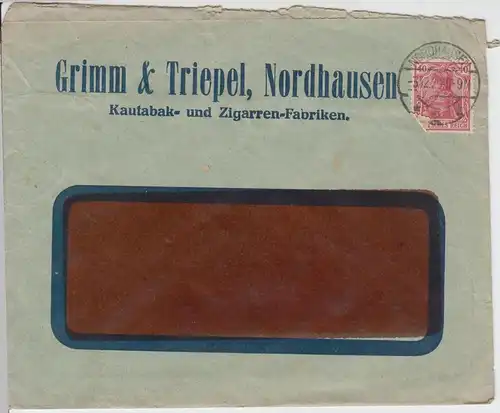 (B1903) Bedarfsbrief Deutsches Reich, Stempel Nordhausen 1920