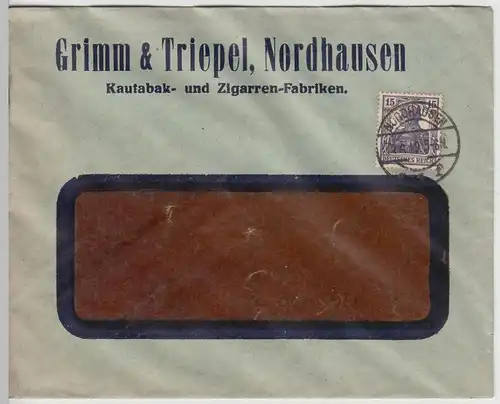 (B1902) Bedarfsbrief Deutsches Reich, Stempel Nordhausen 1919