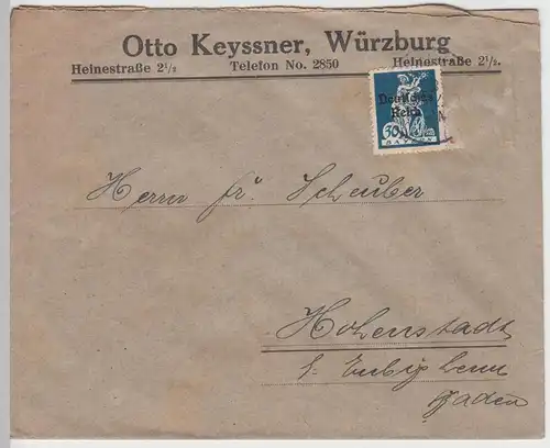 (B1900) Bedarfsbrief Deutsches Reich Bayern, Firmen-Umschlag 1920er