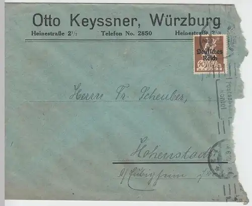 (B1899) Bedarfsbrief Deutsches Reich Bayern, Firmen-Umschlag 1920