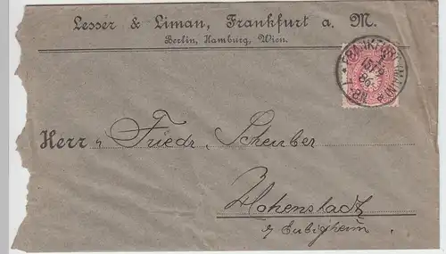 (B1887) Bedarfsbrief Reichspost, Stempel Frankfurt (Main) 1886