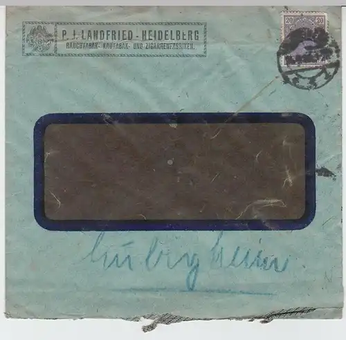 (B1886) Bedarfsbrief Deutsches Reich, Firmen-Umschlag 1920