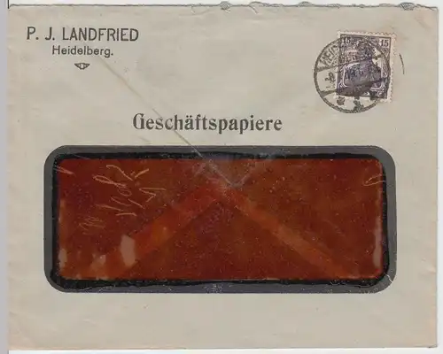 (B1884) Bedarfsbrief Deutsches Reich, Stempel Heidelberg 1919