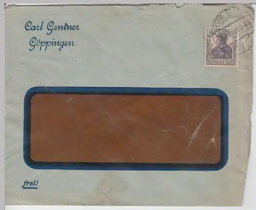 (B1876) Bedarfsbrief Deutsches Reich, Stempel Göppingen 1918