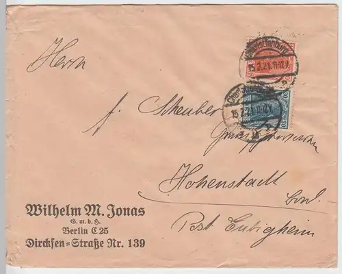 (B1861) Bedarfsbrief Deutsches Reich, Stempel Charlottenburg 1921