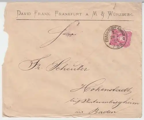 (B1860) Bedarfsbrief Reichspost, Stempel Frankfurt (Main) 1881