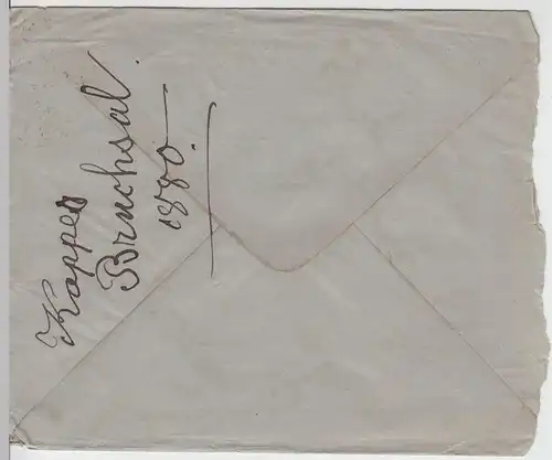 (B1829) Bedarfsbrief Deutsche Reichs-Post, Stempel Mannheim 1881