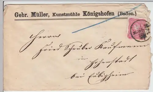 (B1828) Firmen-Bedarfsbrief Deutsche Reichs-Post 1881
