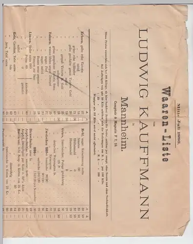 (B1752) Bedarfsbrief Deutsches Reich, Stempel Mannheim 1886