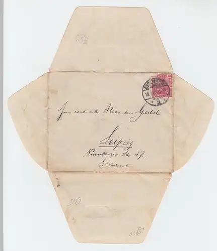 (B1730) Bedarfsbrief Stempel Eisenach 1902 m. bedruckten Innenseiten, Wartburg