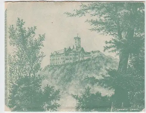 (B1729) Bedarfsbrief Stempel Eisenach 1902 m. bedruckten Innenseiten, Wartburg