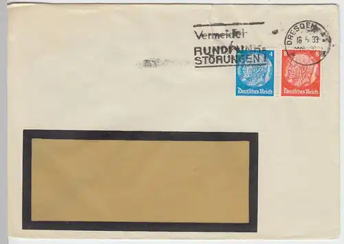 (B1438) Bedarfsbrief DR, 1933