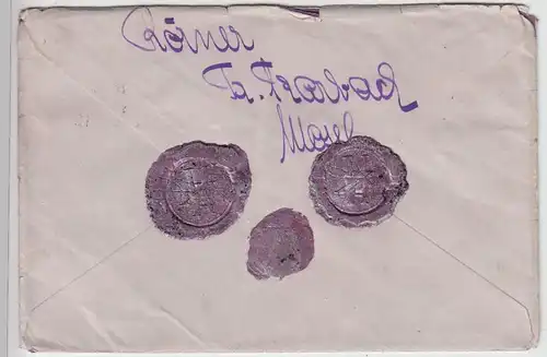 (B1316) Bedarfsbrief DR, Siegel HK, Bahnpost 1920