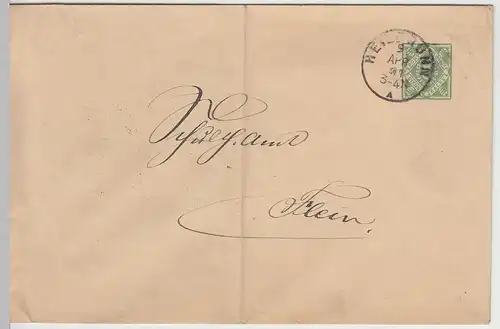 (B1310) Bedarfsbrief Ganzsache Dienstsache Württ., Stempel Heilbronn 1891