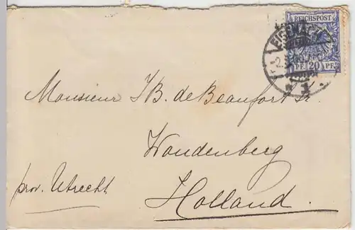 (B1300) Bedarfsbrief Reichspost, Mi 48, Stempel Eisenach 1900