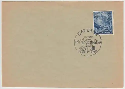 (B1262) Bedarfsbrief DR, Mi 809 mit Sonderstempel Dresden, 1942