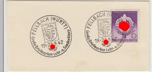 (B1210) Bedarfsbrief DR, Mi 818, Sonderstempel Fellbach (Württ) 1942