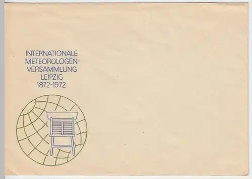 (B1074) Motiv-Briefumschlag, DDR, Int. Meteorologenversammlung Leipzig 1972