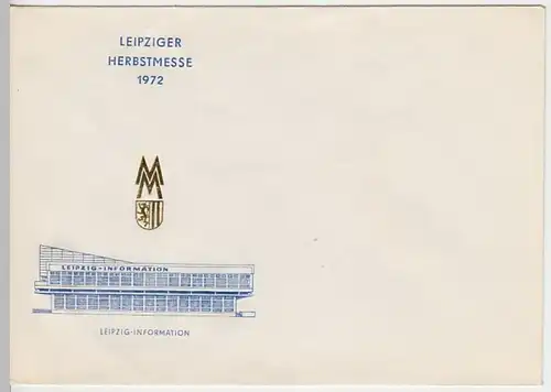 (B1068) Motiv-Briefumschlag, DDR, Leipziger Herbstmesse 1972