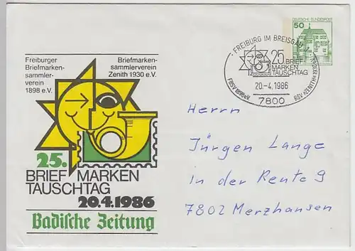 (B1012) Ersttagsbrief Sonderstempel BUND 1986