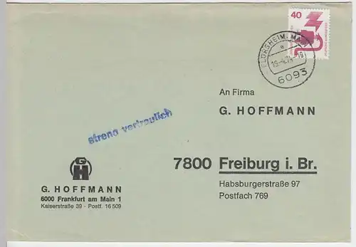 (B994) Bedarfsbrief BUND, Fa. G. Hoffmann Frankfurt a. M. 1974