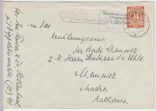 (B985) Bedarfsbrief Alliierte Besetzung Gem. 1946