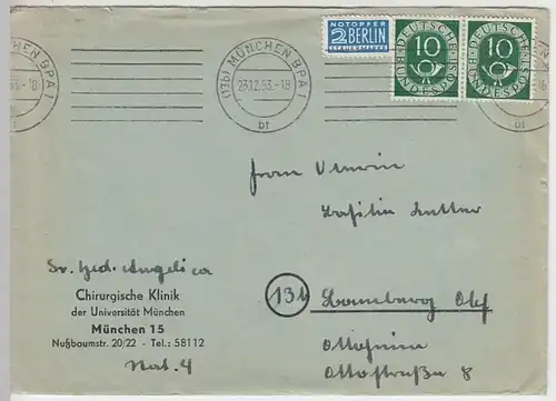 (B984) Bedarfsbrief BUND, Chirurgische Klinik München 1953